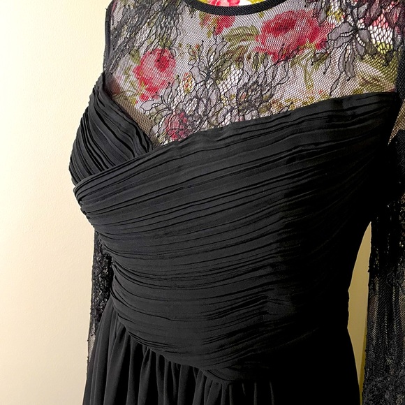 FOREVER NEW | Lilly Lace Soft Prom Dress | Black | Size 14 - Picture 13 of 16